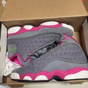 Girls Air Jordan 13 size 5.5 (Pink and Grey)